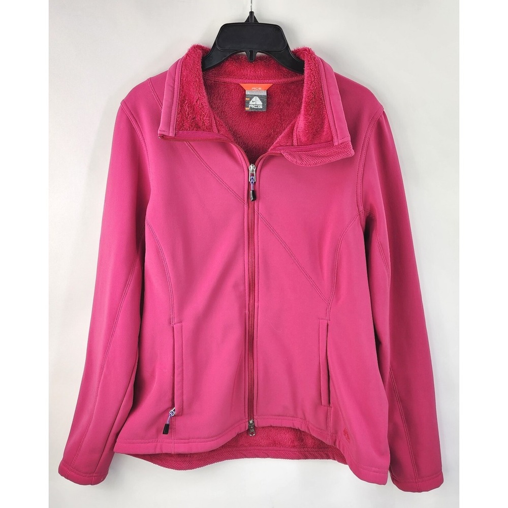 Nike ACG  Jacket Women L Pink Soft Shell  Fleece Lined